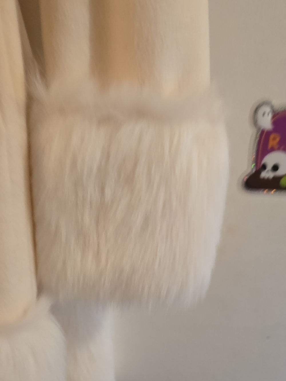 bebe Cream Faux Fur-Trim Trench Coat - Picture 3 of 5